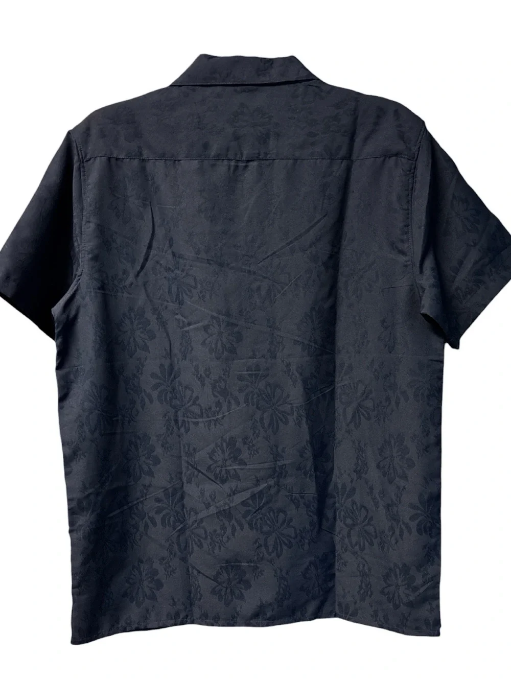 Company Eighty One Men's Short-Sleeve Floral Jacquard Navy NWT Button Up Shirt M